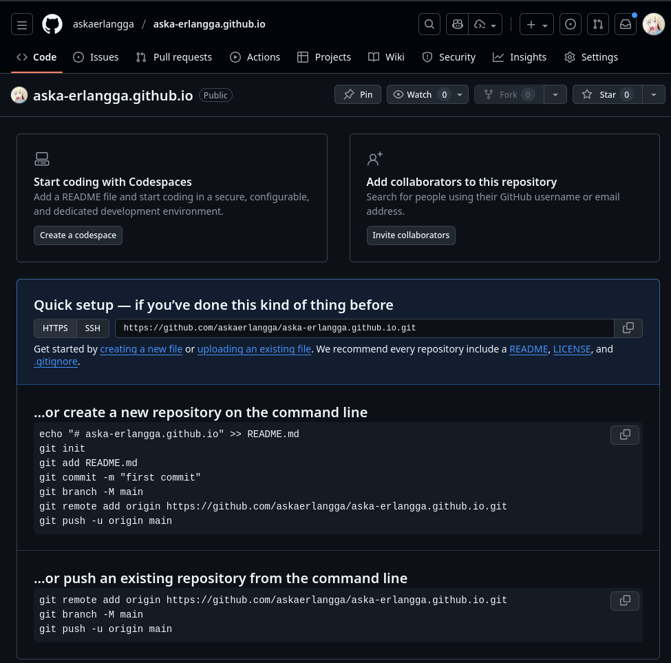 Create Repository details
